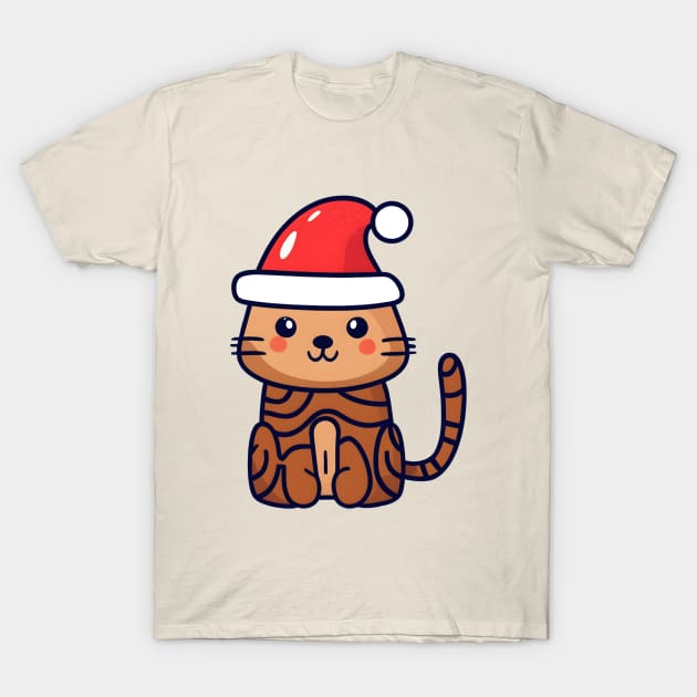 Christmas Cat T-Shirt by NomiCrafts